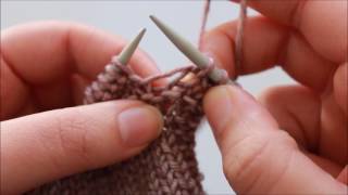 KB Knit Below Knitting Stitch Tutorial [upl. by Secnarf]