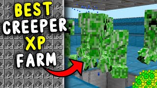 The BEST CREEPER XP Farm in Minecraft Bedrock 120 [upl. by Retse345]