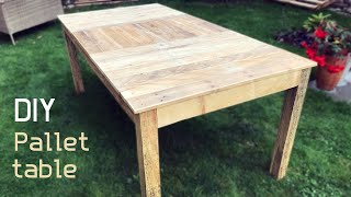 DIY  How to make table from pallet wood [upl. by Aelram]