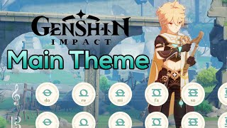 ♪ Main Theme ♪ Windsong Lyre Harp Cover amp Tutorial  Genshin Impact [upl. by Festatus529]