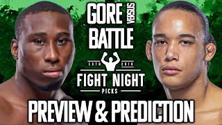 UFC Fight Night Tresean Gore vs Bryan Battle Prediction [upl. by Ynettirb]