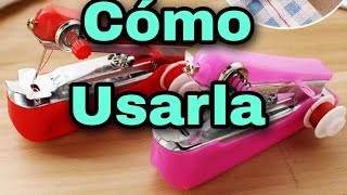 COMO USAR LA MINI MAQUINA DE COSER PORTATIL [upl. by Neuburger222]