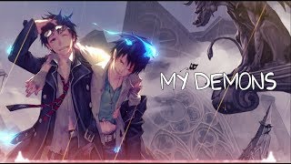 Nightcore  My Demons Lyrics [upl. by Yvehc776]