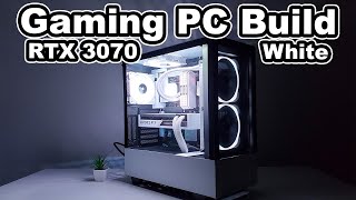 PC Build  White  Ryzen 5600X  RTX 3070  H510 Elite  CORSAIR iCUE H100i  Samsung 980 PRO [upl. by Aisyat]