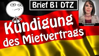 Brief B1 DTZ Fristlose Kündigung des Mietvertrags [upl. by Carrnan174]