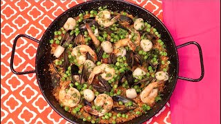 Authentic Spanish Seafood Paella  Christine Cushing [upl. by Mullac]