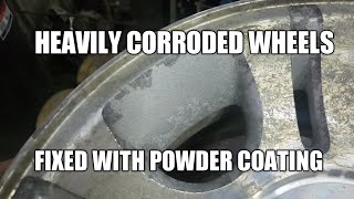 How To Fix Heavily Corroded Wheels  Silver Metallic Powder Tips [upl. by Aikym40]