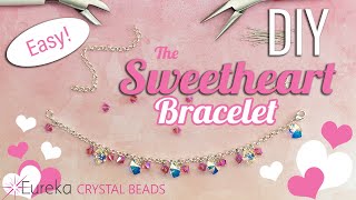 How to make a chain bracelet with crystals by Swarovski [upl. by Noemis]