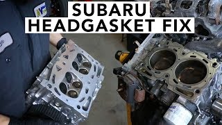 How To Replace Subaru Leaking Headgaskets SOHC EJ25 [upl. by Alegnaed715]