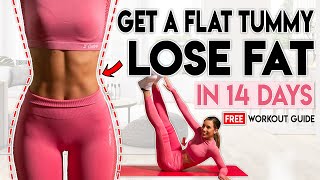 GET A FLAT STOMACH and LOSE FAT in 14 Days  Free Home Workout Guide [upl. by Aseral]