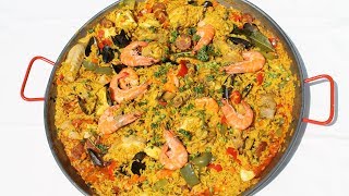 How to make Paella Delicious Spanish Rice with Seafood  Morgane Recipes [upl. by Garrot]