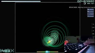 osu 240bpm bursts fc with handcam [upl. by Cortie]