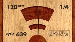 120 BPM 14 Wood Metronome HD [upl. by Ardnait]