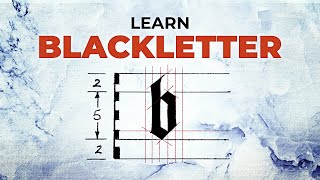 EASY Gothic Calligraphy Alphabet Tutorial  Learn Blackletter [upl. by Neelav]