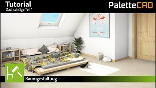 Palette CAD 9 Tutorial  Dachschräge Teil 1 [upl. by Enytsirhc]