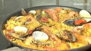 Paella recipe  How to make paella  Seafood paella [upl. by Ynoble95]