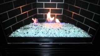 DIY GNDC33 Heatilator Gas Fireplace Conversion to Fire Glass Rock or Stones amp Removed Logs [upl. by Lyrred735]