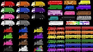 Vehicle Colors Collection  Learn Colors with Trains amp Street Vehicles  The Kids Picture Show [upl. by Norvin]