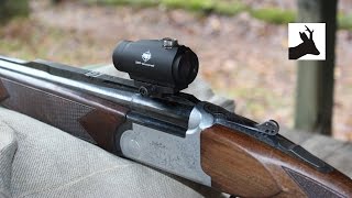 Red dot sight  zeroing on a combo gun  kolimator PWS na kniejówce  Bockbüchsflinte [upl. by Siger]