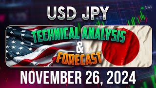 Latest USDJPY Forecast and Technical Analysis for November 26 2024 [upl. by Arodoeht369]