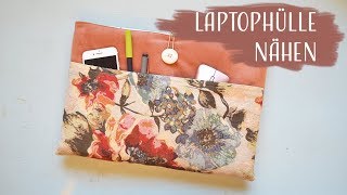 DIY Laptophülle selber nähen  Handyhülle  Tablethülle [upl. by Donella]