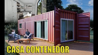 PLANO DE CASA CONTENEDOR  Container house [upl. by Andersen]