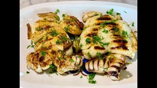 Seppie alla Griglia Ricetta Gustosa e Semplice  Grilled Cuttlefish Tasty and Simple Recipe [upl. by Lilly239]