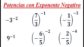 Potencias con Exponente Negativo [upl. by Higley509]