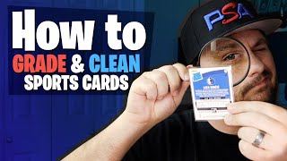 How To Grade amp Clean Your Sports Cards Before Submitting to PSA BGS or SGC sportscards thehobby [upl. by Ellekcim]