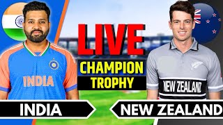 India vs New Zealand Match 12  Live Cricket Match Today  IND vs NZ  Champions Trophy Last 40 Ov [upl. by Sklar]