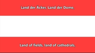 Austrian National Anthem DEEN lyrics  Österreichische Bundeshymne [upl. by Alcina587]