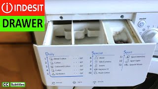 How to remove Dispenser Drawer on Indesit Washing Machine [upl. by Nacul]