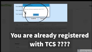 TCSregistrationerror  TCSNextStepregistrationerror [upl. by Sancho]