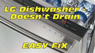 ✨ LG DISHWASHER ISN’T DRAINING  SOLVED ✨ [upl. by Ormiston]