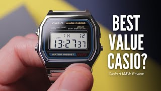 Casio A158W Review  Best Cheap Digital Watch For Men [upl. by Siuqcram]