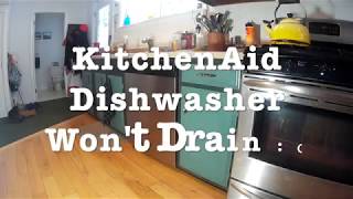 10 minute Fix KitchenAid Dishwasher Wont Drain How to Unclog [upl. by Gabie636]