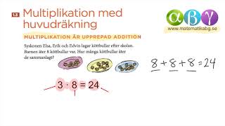 A 13 Multiplikation med huvudräkning [upl. by Ahsropal]