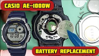 Casio AE1000W Watch Battery Replacement Tutorial  SolimBD  Watch Repair Channel [upl. by Eetnahc]