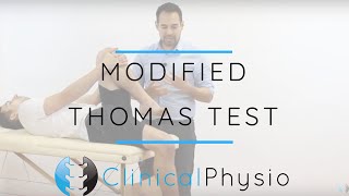 Modified Thomas Test for Knee and Hip  Clinical Physio [upl. by Saleem]