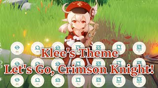 Genshin ImpactWindsong Lyre  Klees ThemeLets Go Crimson Knight LyreEasy Piano Version [upl. by Kelula732]