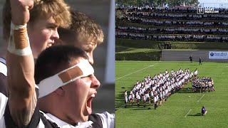 Entire school turns out to perform Haka in New Zealand schoolboy match  Sky Sport NZ  RugbyPass [upl. by Alicec]