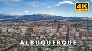 Albuquerque New Mexico by Drone  Albuquerque City in 4K Aerial View  Albuquerque usa 4k NM [upl. by Longo]