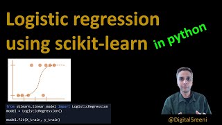 49  Logistic Regression using scikitlearn in Python [upl. by Atnaloj701]