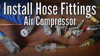 How to Install Air Compressor Hose Fittings [upl. by Lemyt]