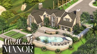 WOODLAND MANOR  CC LIST  6 Bdr  5 Bth Luxury Family House  The Sims 4 CC Speed Build [upl. by Kristy]