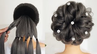 Perfect Messy Bun Hairstyle  Hairstyle For Bridal  Ladies Hair Style [upl. by Gnas]