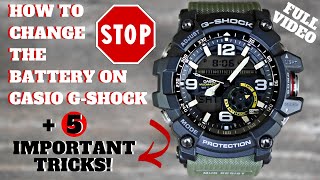 CASIO GSHOCK HOW TO CHANGE THE BATTERY 5 TRICKS [upl. by Innek]