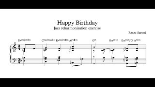 Happy Birthday  Jazz reharmonization exercise [upl. by Salesin]