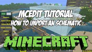 MCEdit Tutorial HD  How to Import Schematics [upl. by Irec843]