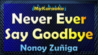 Karaoke  NEVER EVER SAY GOODBYE  in the style of Nonoy Zuñiga [upl. by Echikson]